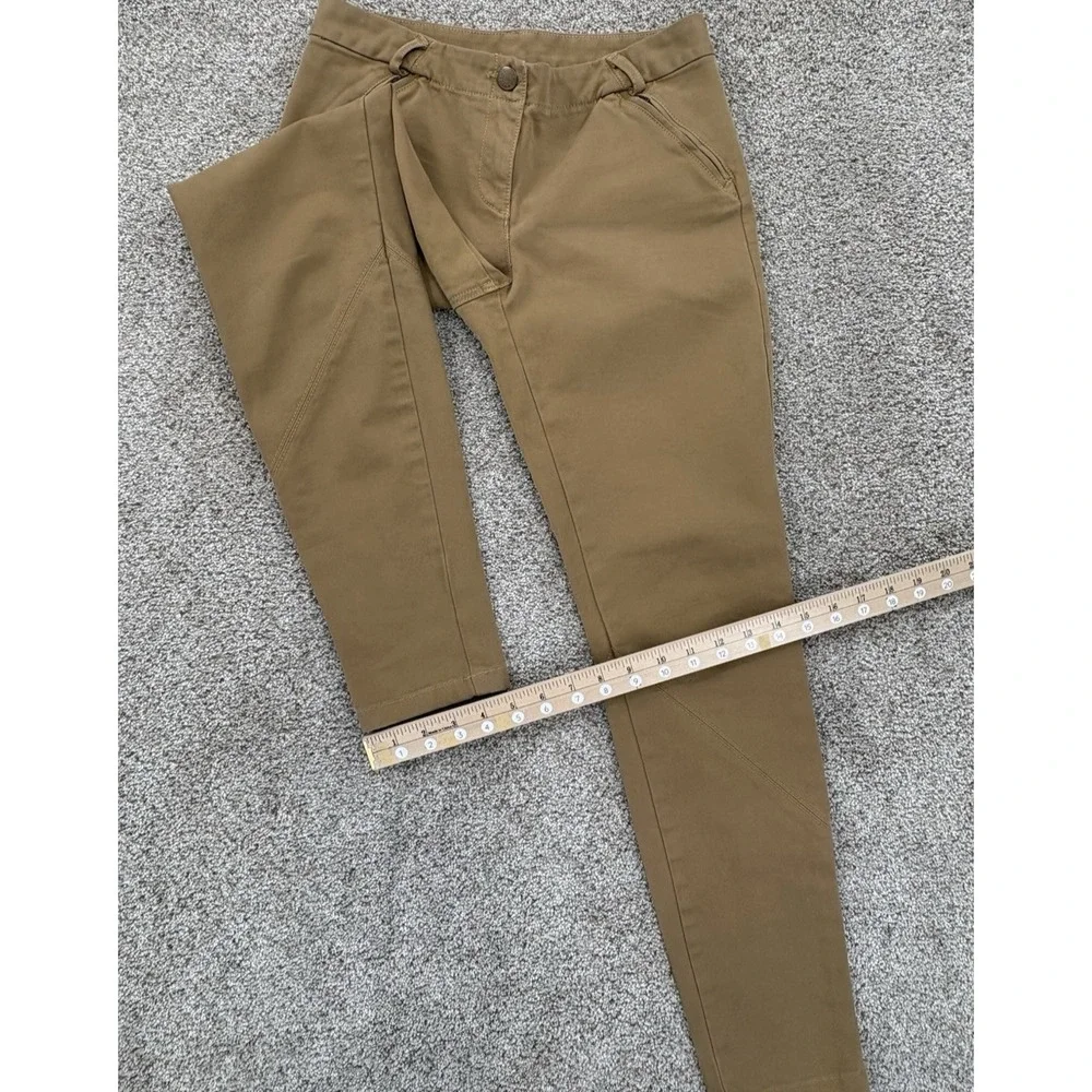 J Crew Skinny Moto Pants‎ Womens 0 Khaki Tan Stretch Twill Knit Minimalist 28x28